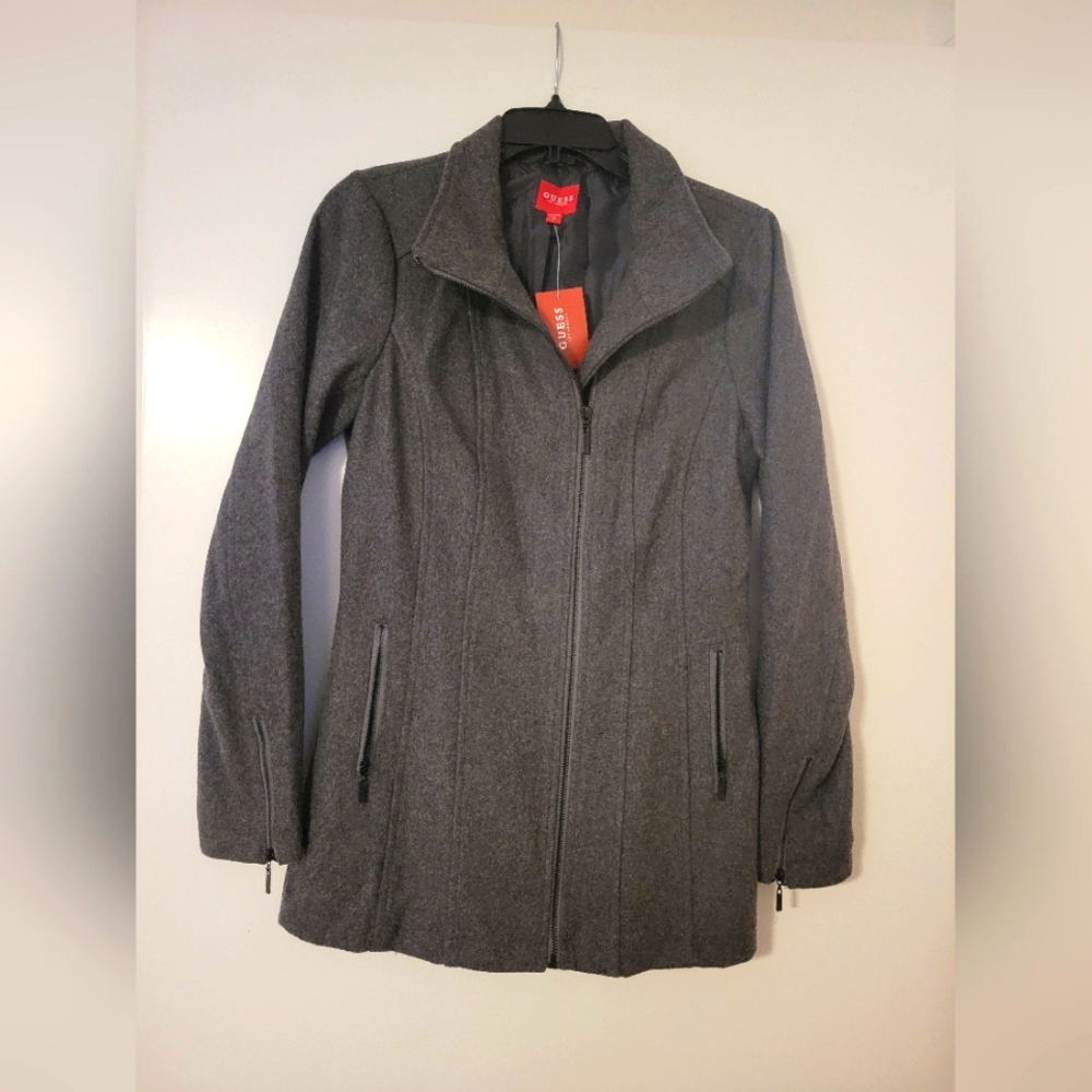 Women's Guess Zip Up Apalonia Peacoat Size Small